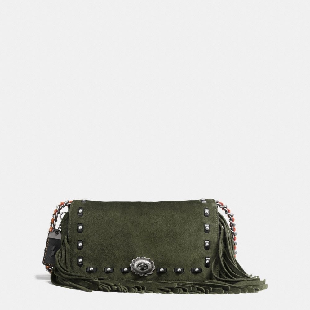 Coach 1941 Reserve Dinky suede fringe / crossbody bag
